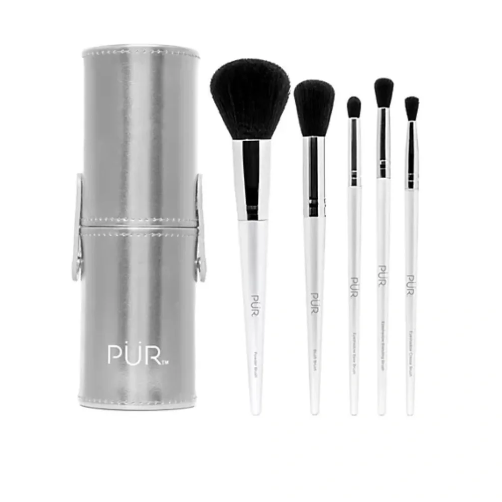 PÜR 5 Piece Brush Set with Holder - NWT